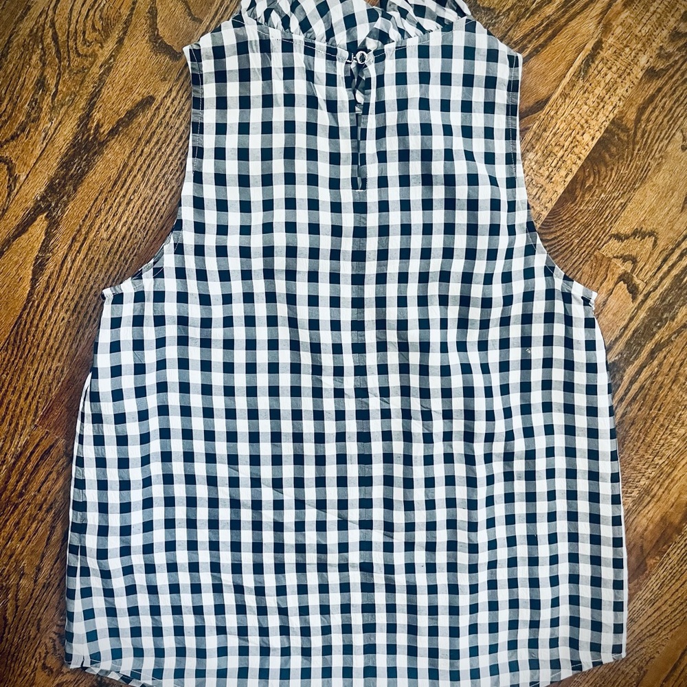 J. Crew sleeveless flutter collar blouse